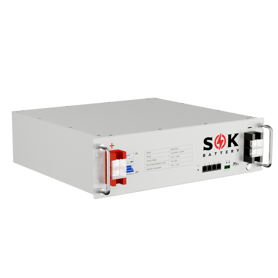 SOK SK48V100N 51.2V 100Ah 5.12kWh Server Rack LiFePO4 Battery
